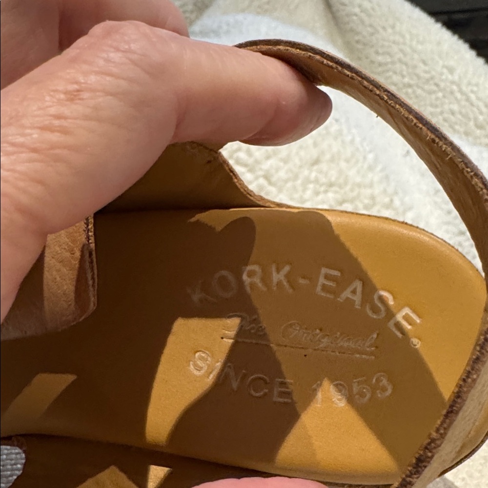 Kork Ease San Carlos Heels in tan natural Terra sz 7 $210 - Picture 5 of 8